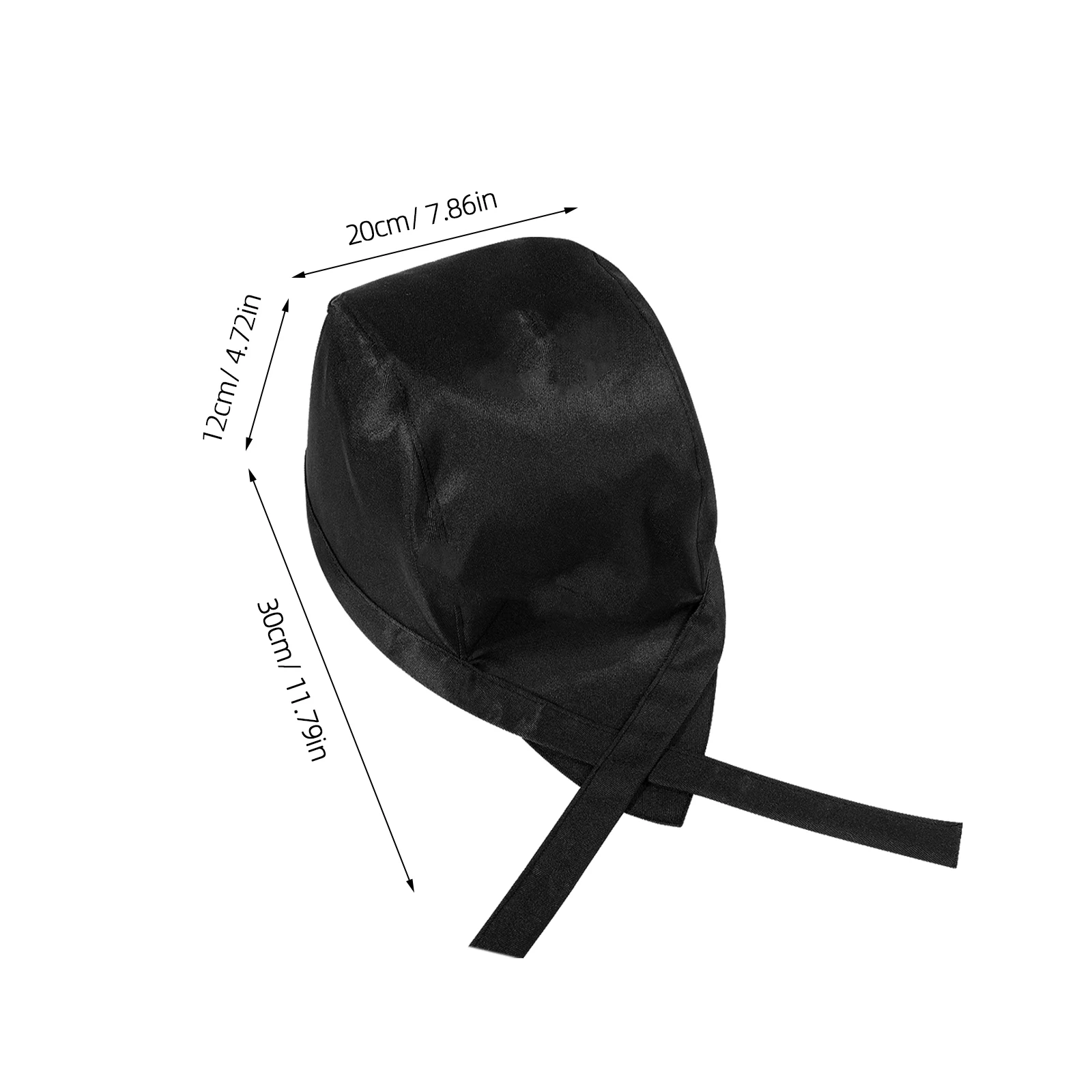 4pcs Chef Turban Hats Black Adjustable Cook Hat for Men Women Quick Drying Kitchen Restaurant Workwear Uniform