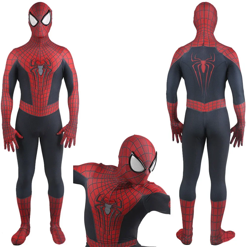 

Marvel Superhero Stretchy Jumpsuit Halloween Cosplay Costume with Separated Mask Lyrca Fabric 003