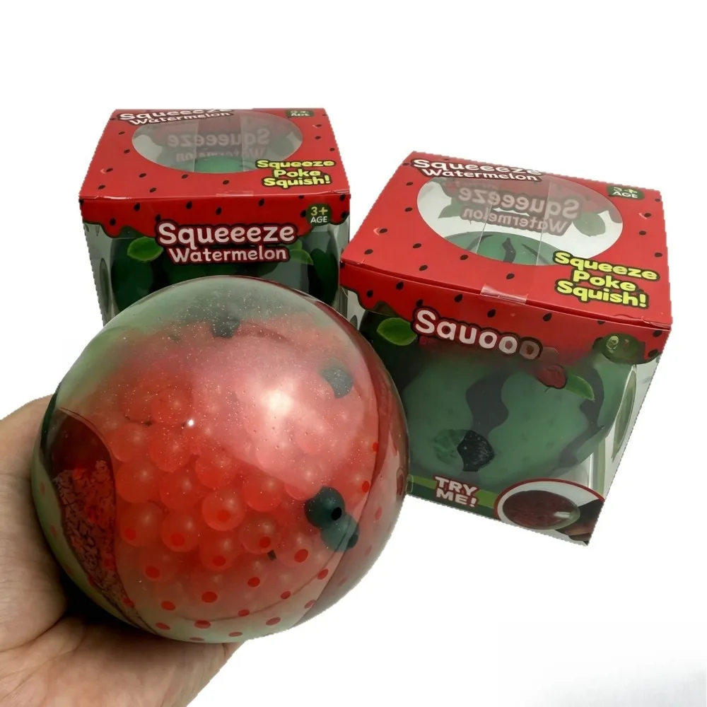 Watermelon Squeezy Fun Fluid Simulation Fruit Office Stress Relief Squishy Fidget Toys Kawaii Stress Reliever Toys Squirrel Toy
