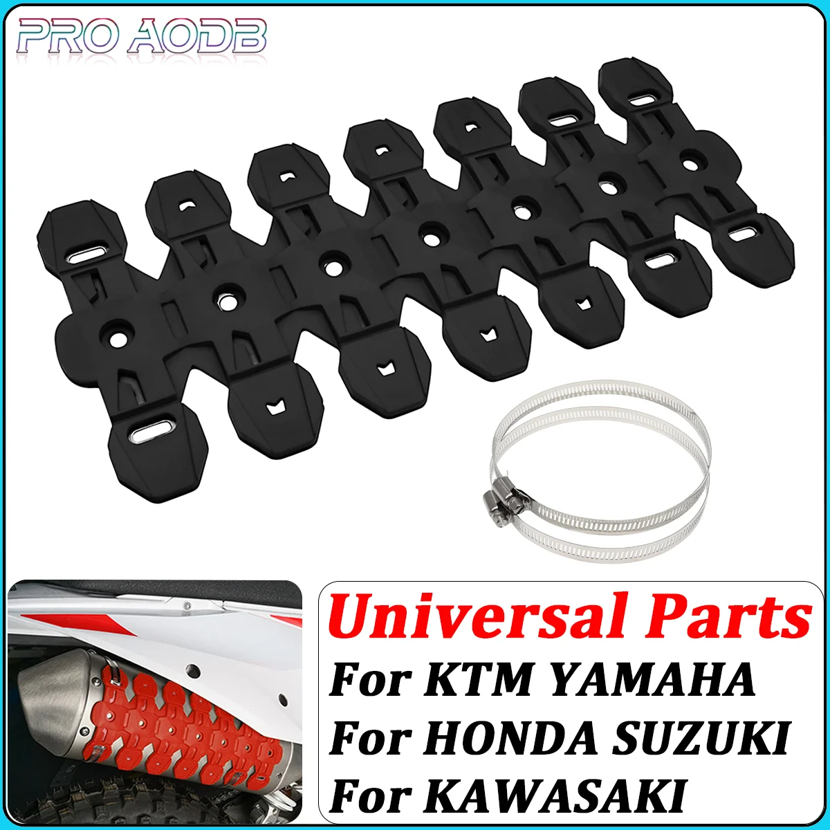 

Universal Parts Motocross Exhaust Heat Shield Muffler Protector Cover For KAWASAKI KX KLX KTM XC EXC SX SXF XCF XCW Dirt Bike