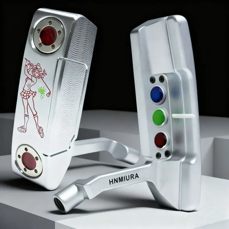 Golf Putter Head UNISEX T-shaped Golf Putter HNM/IURA  Silver Right Handed Golf Putter Head and Golf Headcover
