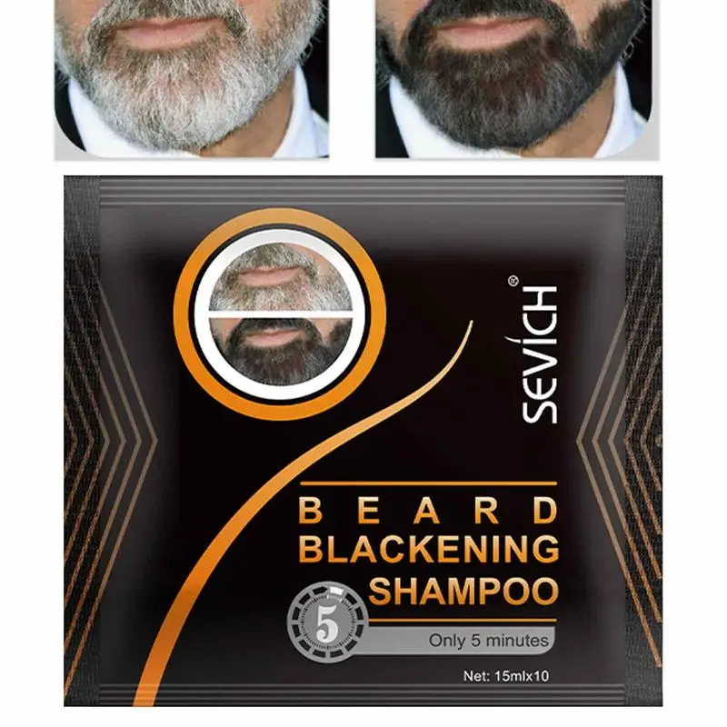 1/3/5PCS 15ml Hair Color 5 Minutes Dye Black Beard Natural Long Lasting Faster Blacken Beard Shampoo Hair Color Products