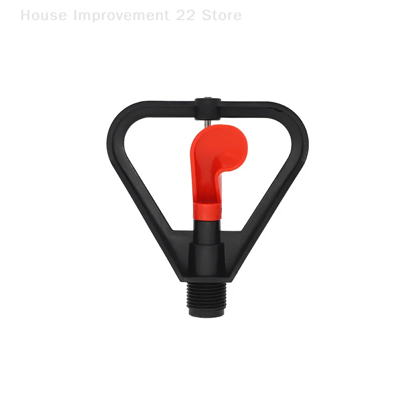 5pcs Garden Water Sprinkler 360 Degrees Automatic Rotation 1/2 Misting Nozzle Plastic Rain Nozzle Irrigation Accessory For Lawn