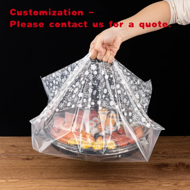 custom.Lokyo Custom Printed togo Carry Food Snack Sushi Takeaway Bag Pe Plastic Bags Sushi Tarys