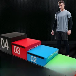 Jumping box four-in-one children's physical fitness training equipment adult fitness explosive bouncing software combination