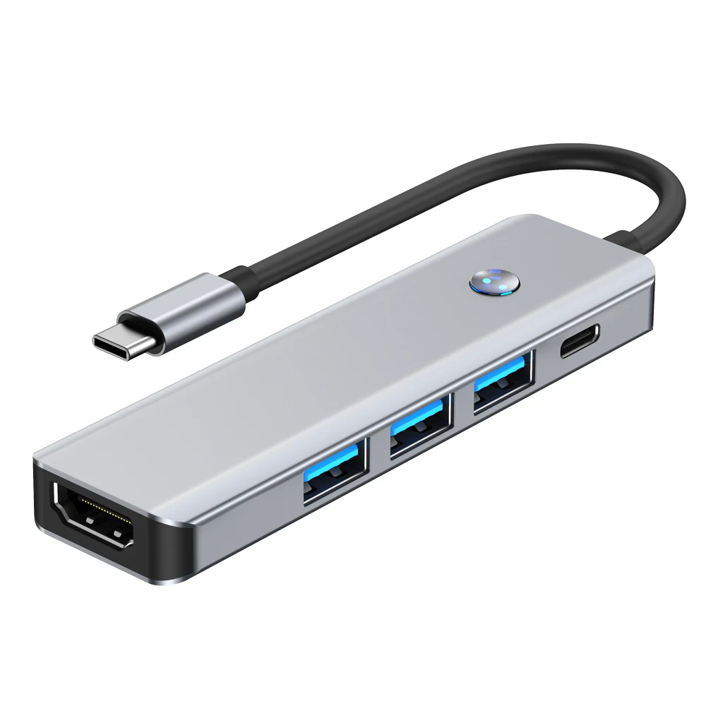 5 in 1 USB C Hub Quick Charge Docking Station Multiport Adapter for MacBook Pro/Air iPad Laptop