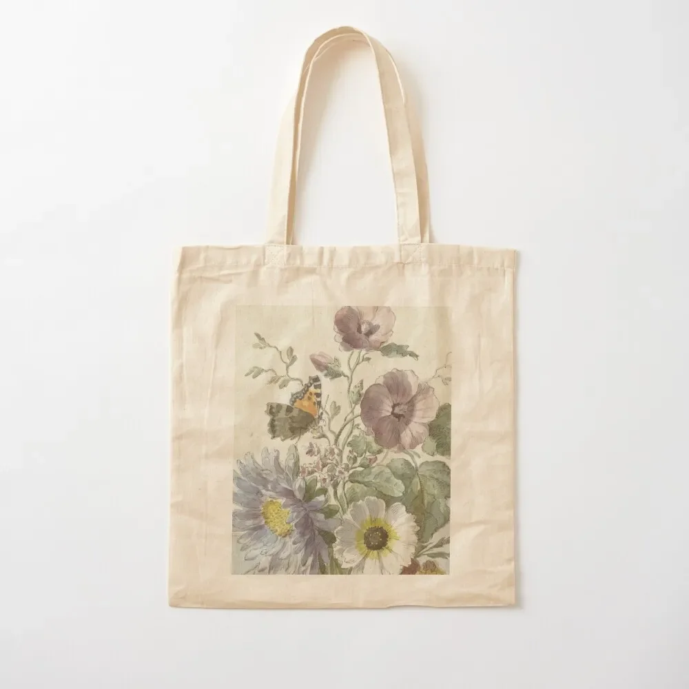 

Willem Van Leen - Bouquet Of Flowers With A Butterfly Tote Bag tote bag Gift bag hand ladies eco folding