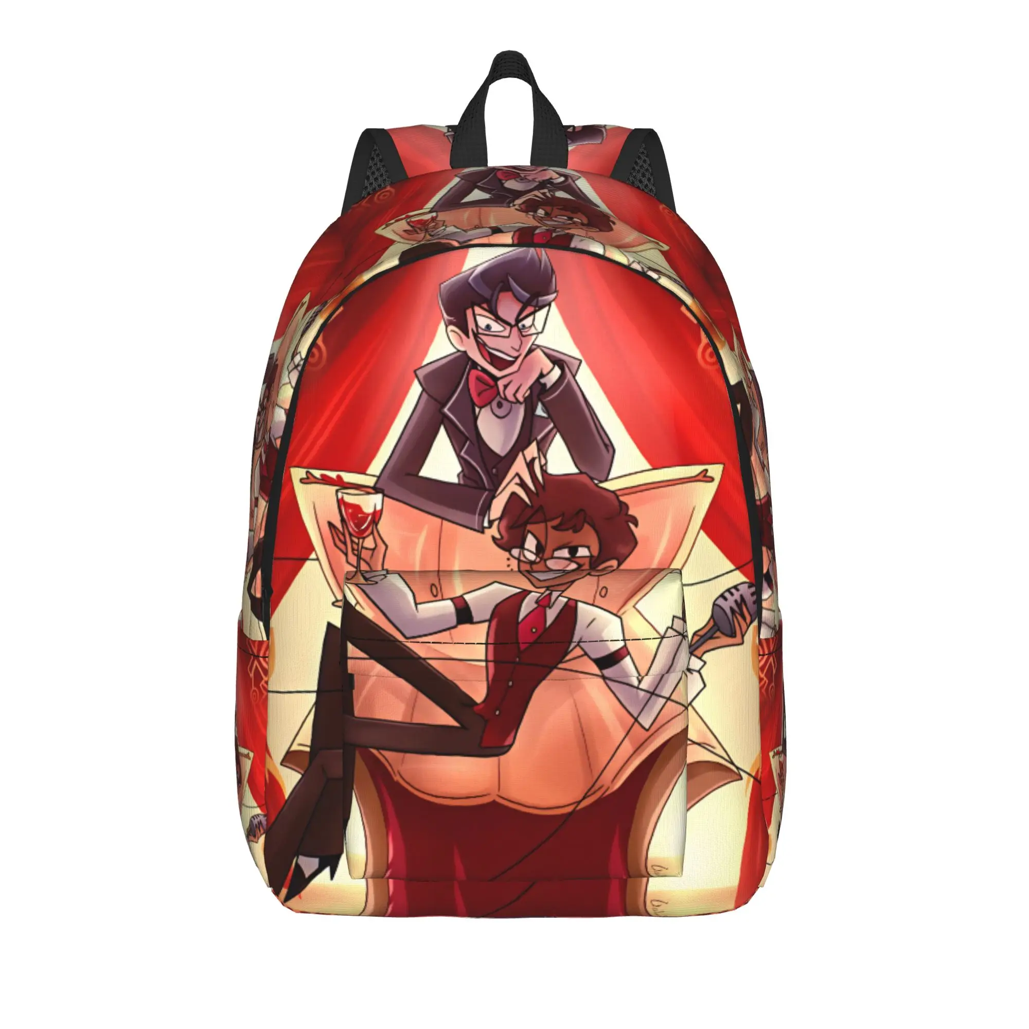 

Radiostatic Vox Alastor Backpack Hazbin Hotels Travel Backpacks Teen Casual School Bags High Quality Large Rucksack