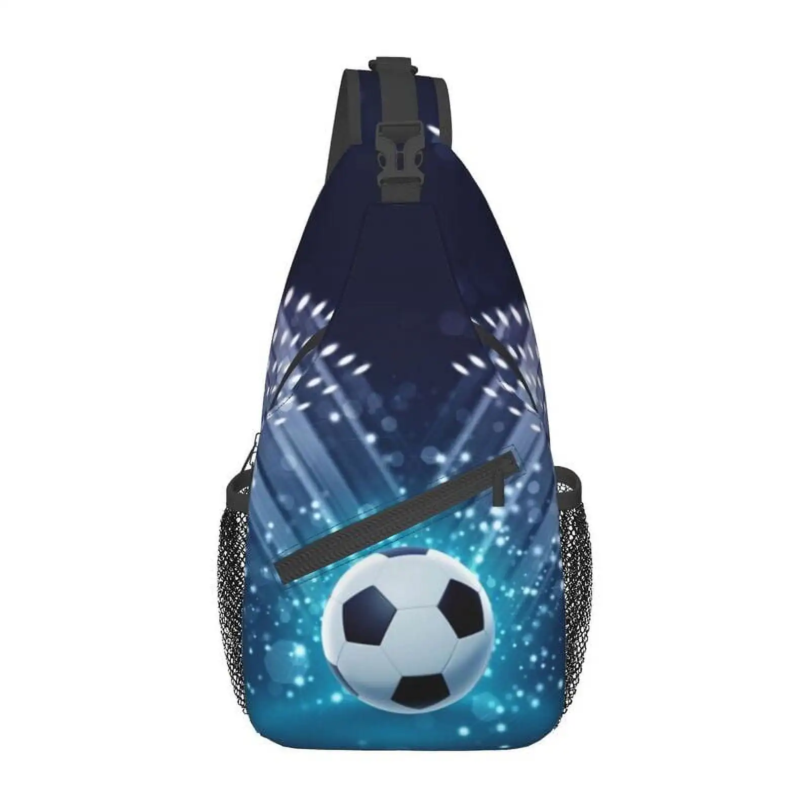 Football Stadium Soccer Ball Pattern Sling Chest Bag Custom Shoulder Crossbody Backpack For Men Traveling Daypack
