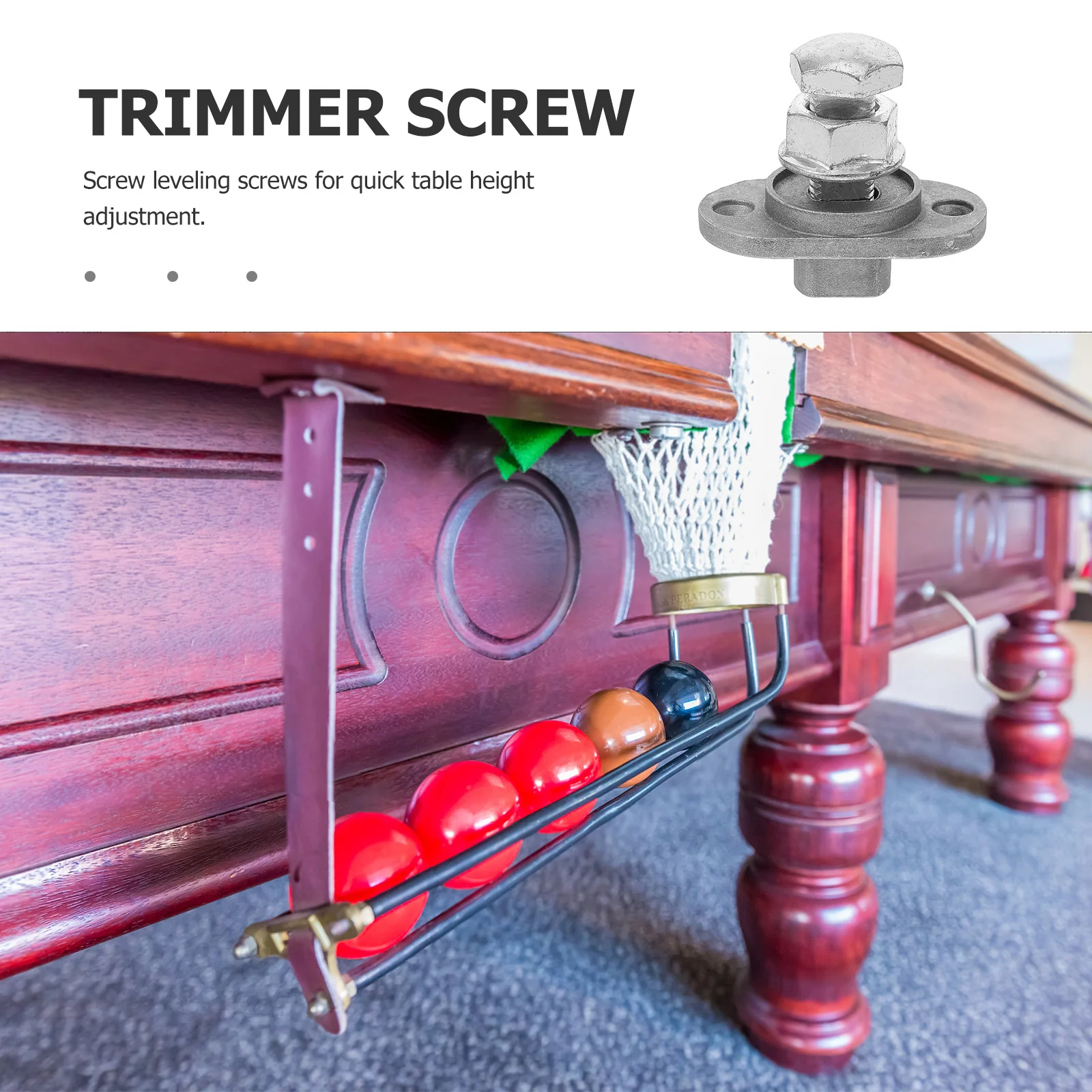

Pool Table Micro Adjustment Screw Precise Leveling Screw for Billiard Table Part Supplies Pool Stable Accessories