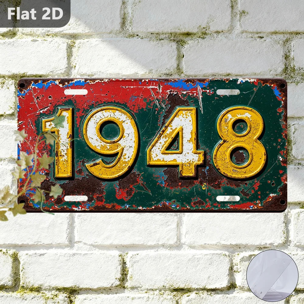 2D Flat - A Vintage Sign from 1948, Perfect As a Travel Souvenir, Holiday Gift, Seasonal Decoration, Garage Wall Decor, Home Wal