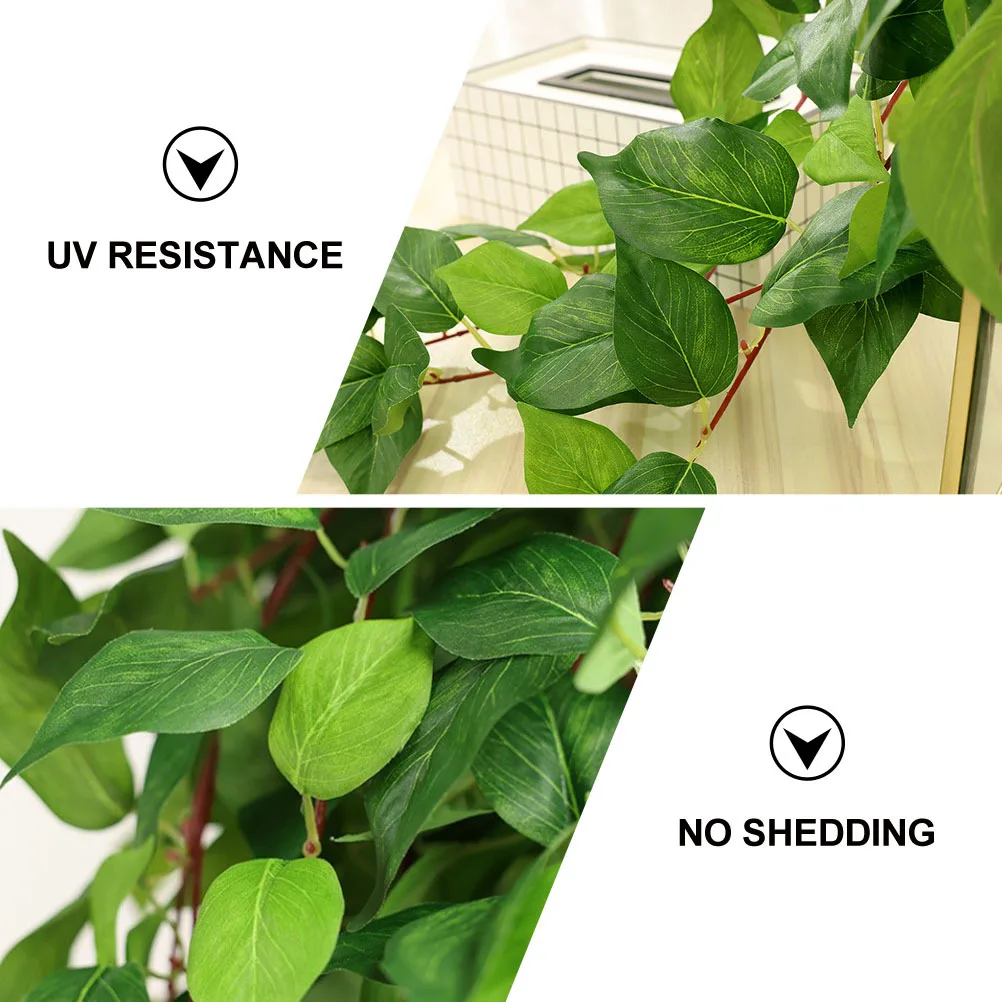 

1Pcs Green Simulation Rattan Wall Hanging Plant Decorative Wedding Adornment Lifelike Ecofriendly No Maintenance