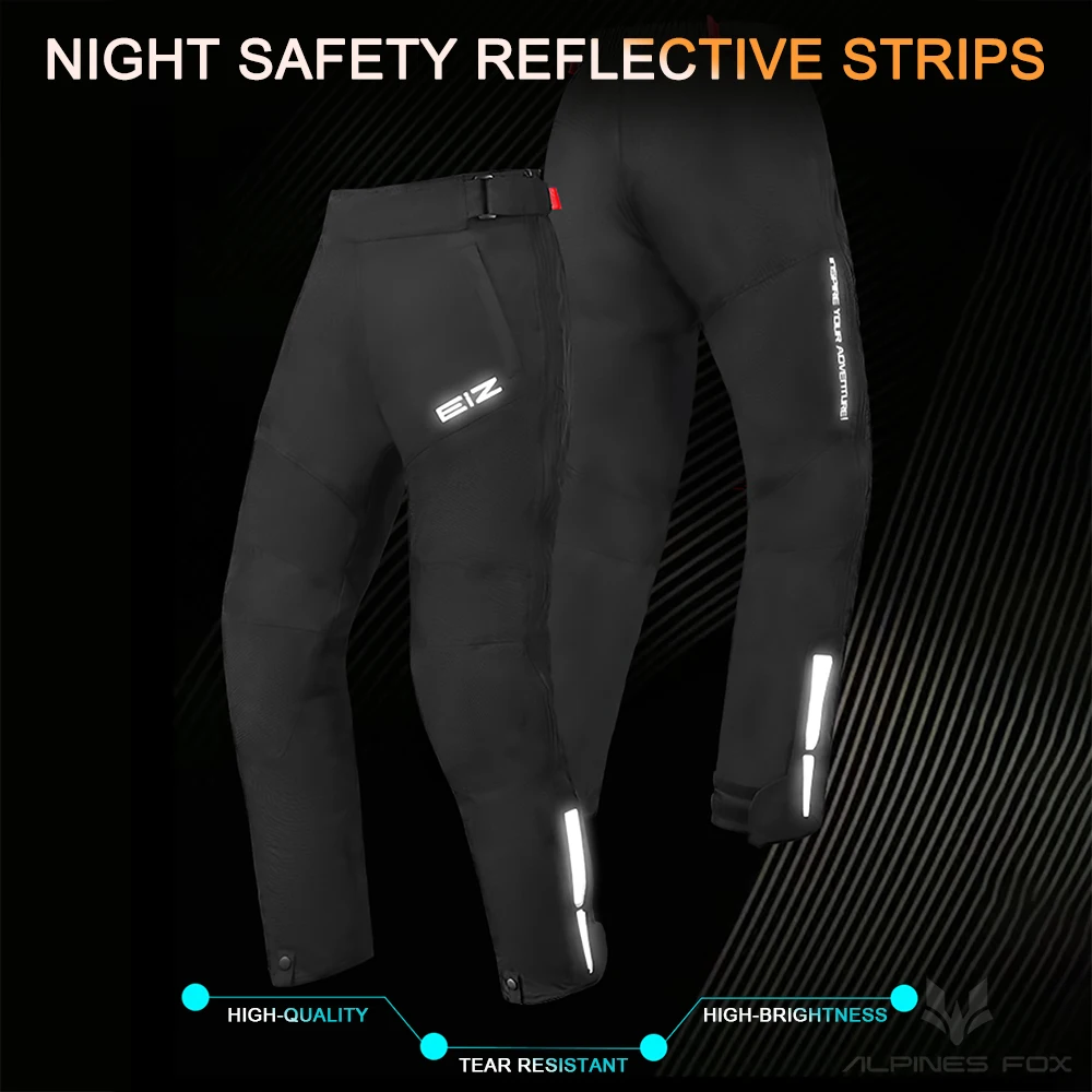 Winter Motorbike Trousers Men's Motorcycle Quick Release Pants Built in CE Protectors Warm Waterproof Off-road Motocross Pants - Image 4