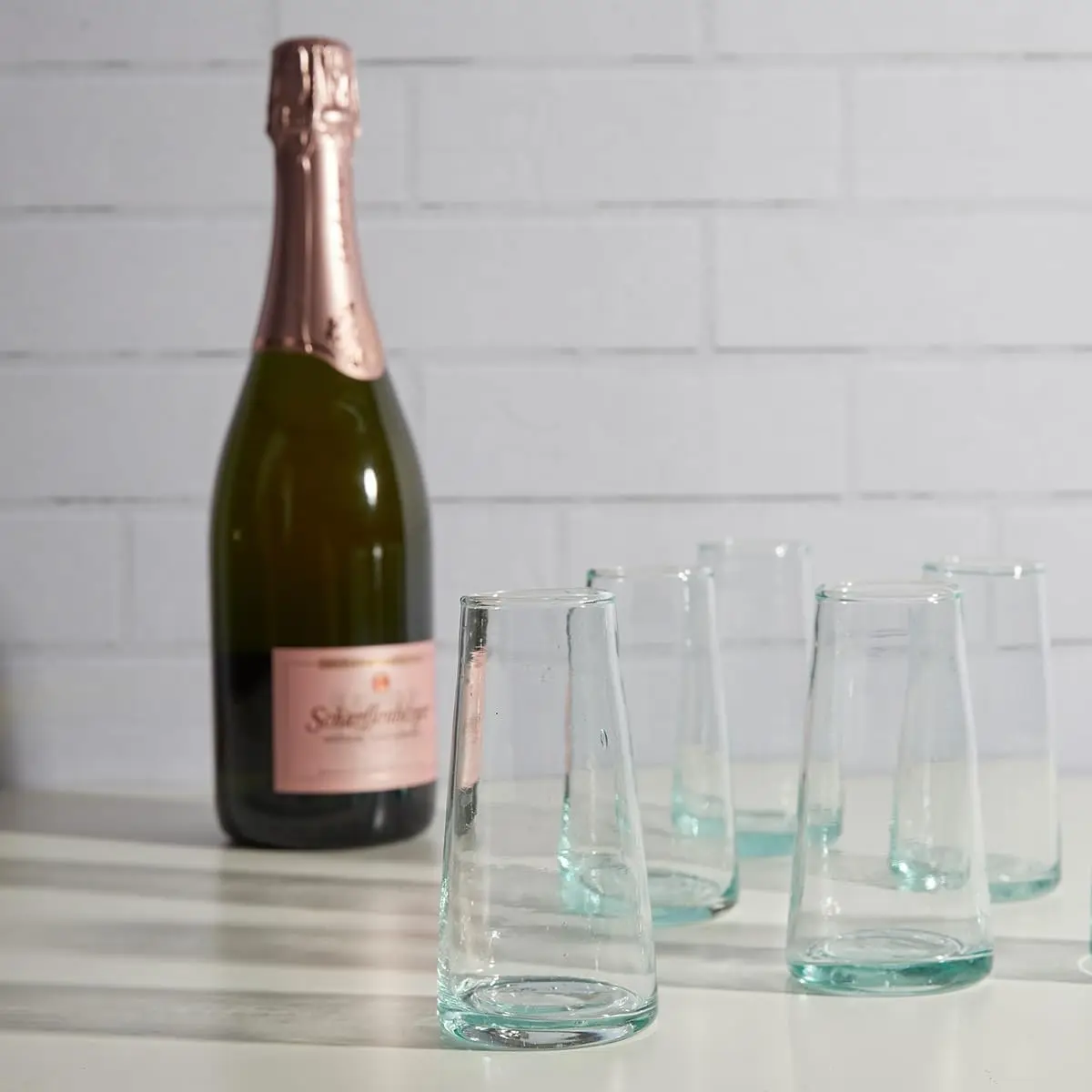 أكواب شرب مغربية منفوخة يدويًا، 6 عبوات، 6 أونصة، كؤوس شامبانيا مخروطية شفافة #3