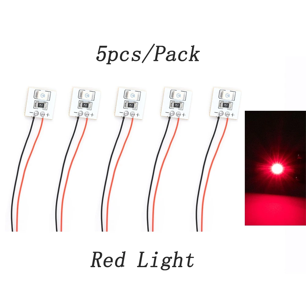 

5pcs 12v LEDs For Model Railway Building Interior Lighting For Hornby Pre-Wired Bright White/Warm White SMD LED Lamp Light Set