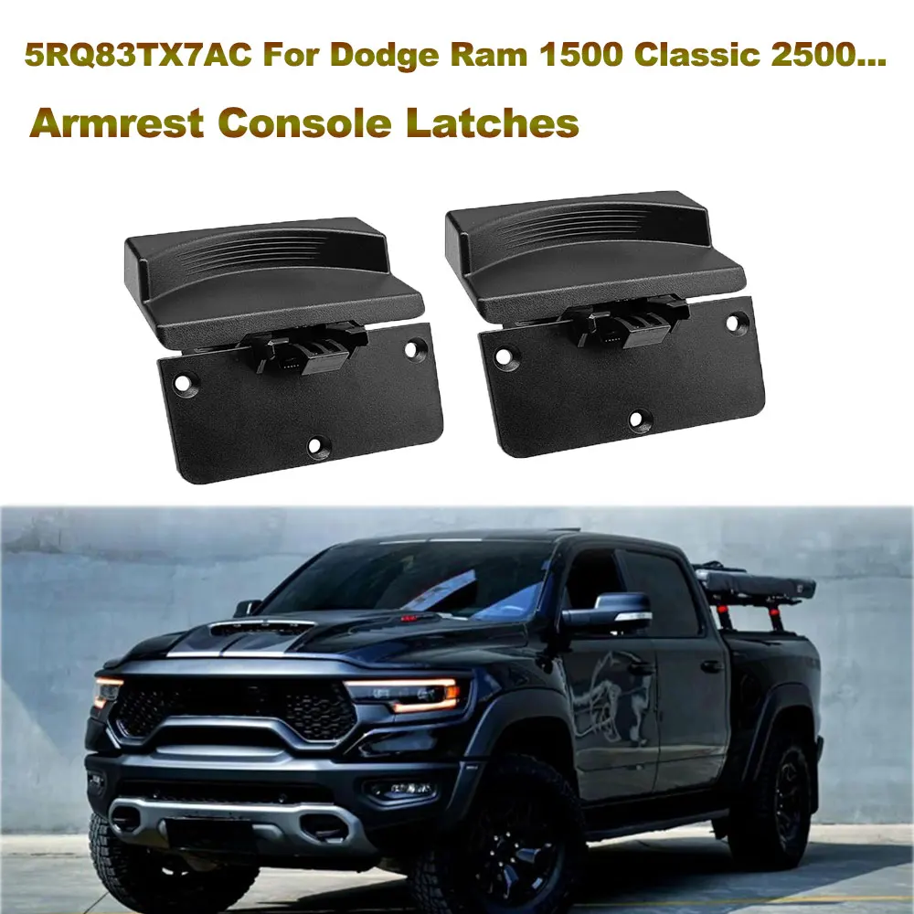 

2PCS For Dodge Ram 1500 Classic 2013-2018 2500 3500 4500 5500 Car Center Console Armrest Latch 5RQ83TX7AC