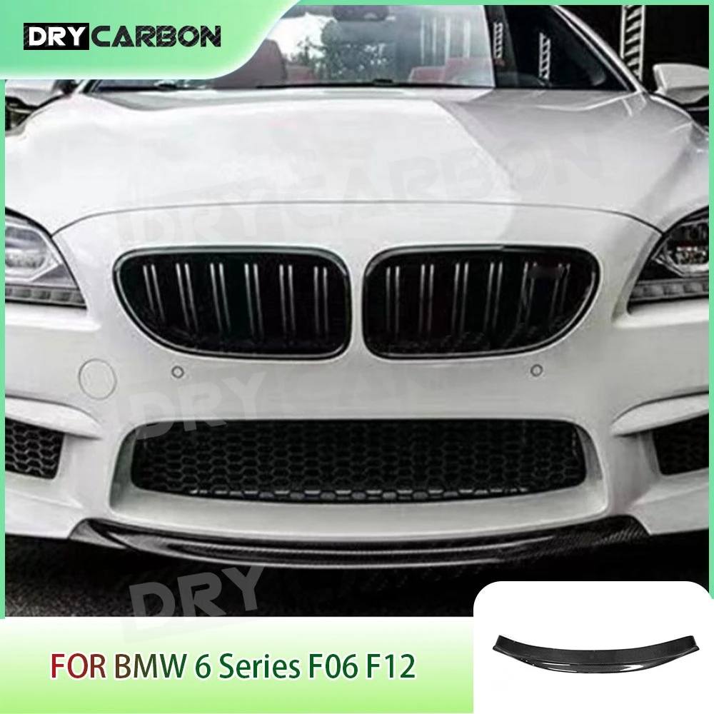

Спойлер переднего бампера из сухого углеродного волокна для BMW 6 серии F06 F12 F13 M6 2013-2018, спойлер на передний подбородок, комплекты кузова для стайлинга автомобиля FRP