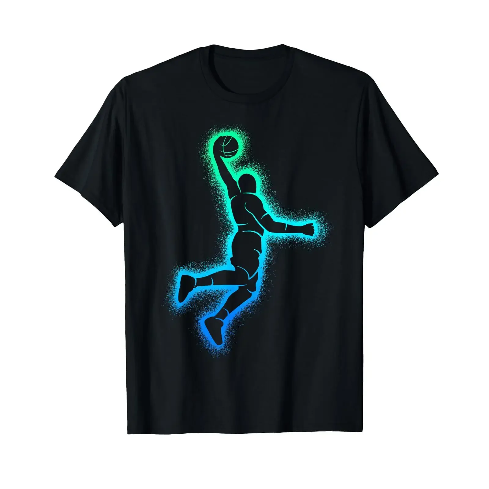 Basketball Player Dunking Men Boys T Shirt vintage Washed Slightly Soft Unisex Versatile designer clothes Casual Comfortable