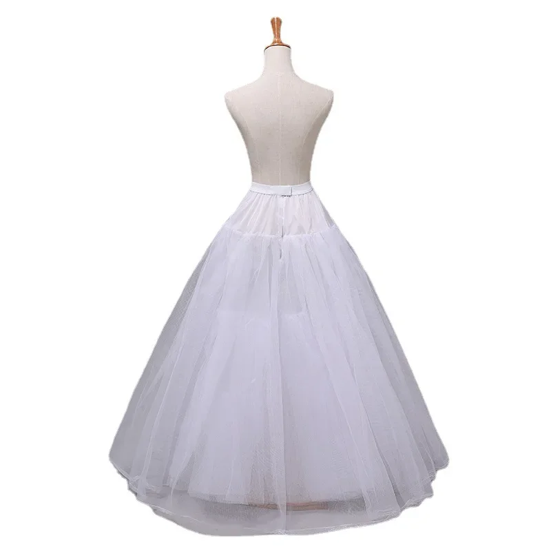 Jupon en Tulle Bouffant à 3 Couches pour Femme, Ligne A, Sous-jupe, Crinoline, Patients Noirs, Robe de Mariée, Jupe Longue