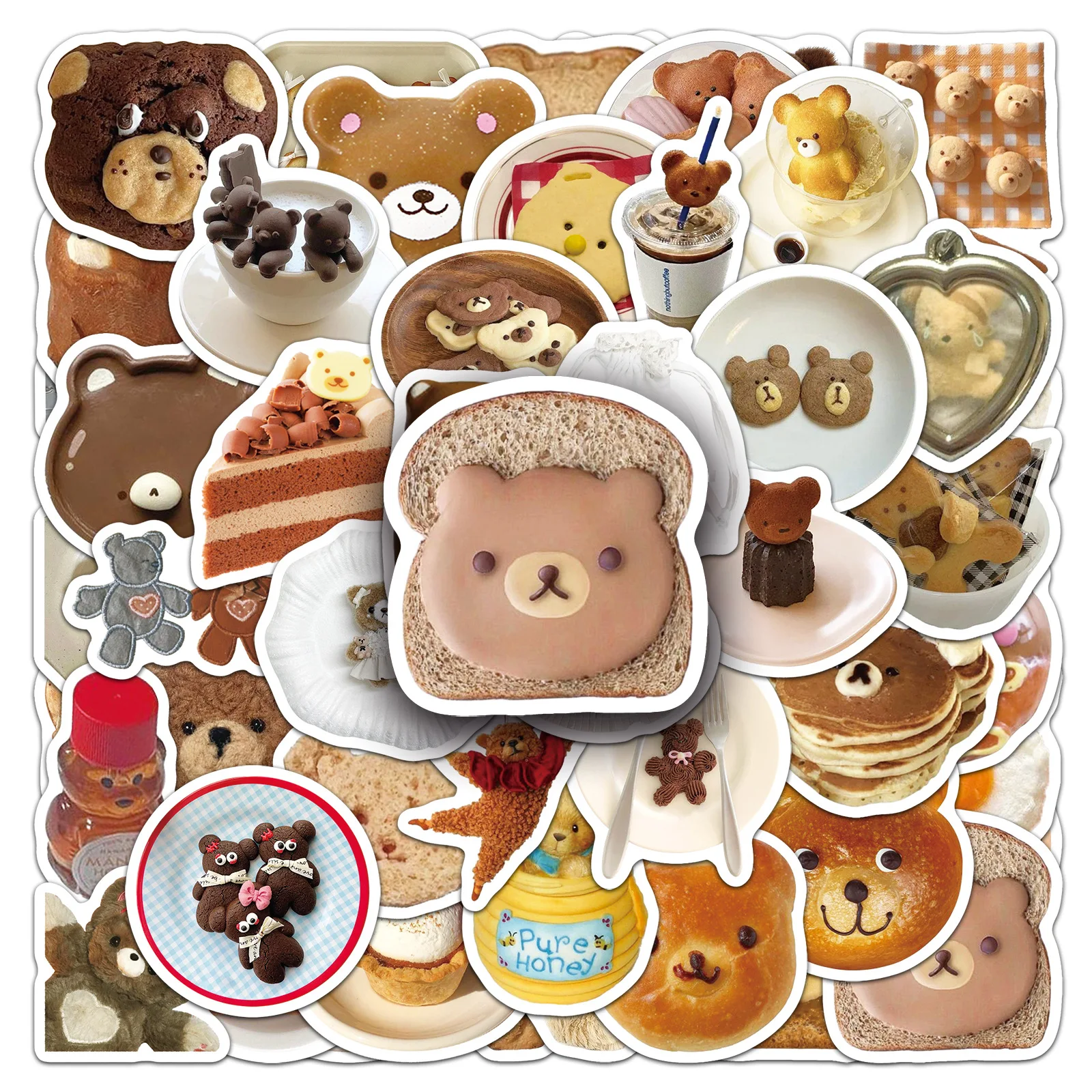 

10/30/50PCS Bear INS Style Stickers Cartoon Cute Animals Doodle Decals Kids Toy DIY Water Cup Laptop Computer Suitcase Guitar