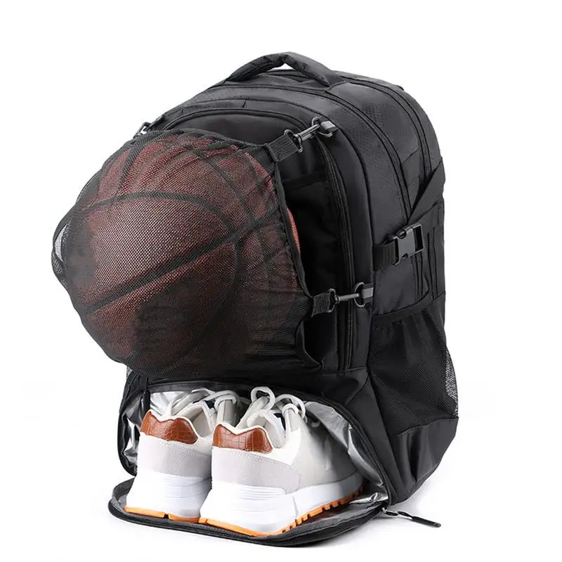 

36-55L Unisex Basketball Backpack Compartment Soccer Backpack with Shoe Carriage Lightweight Sports Bag Gym Accessories