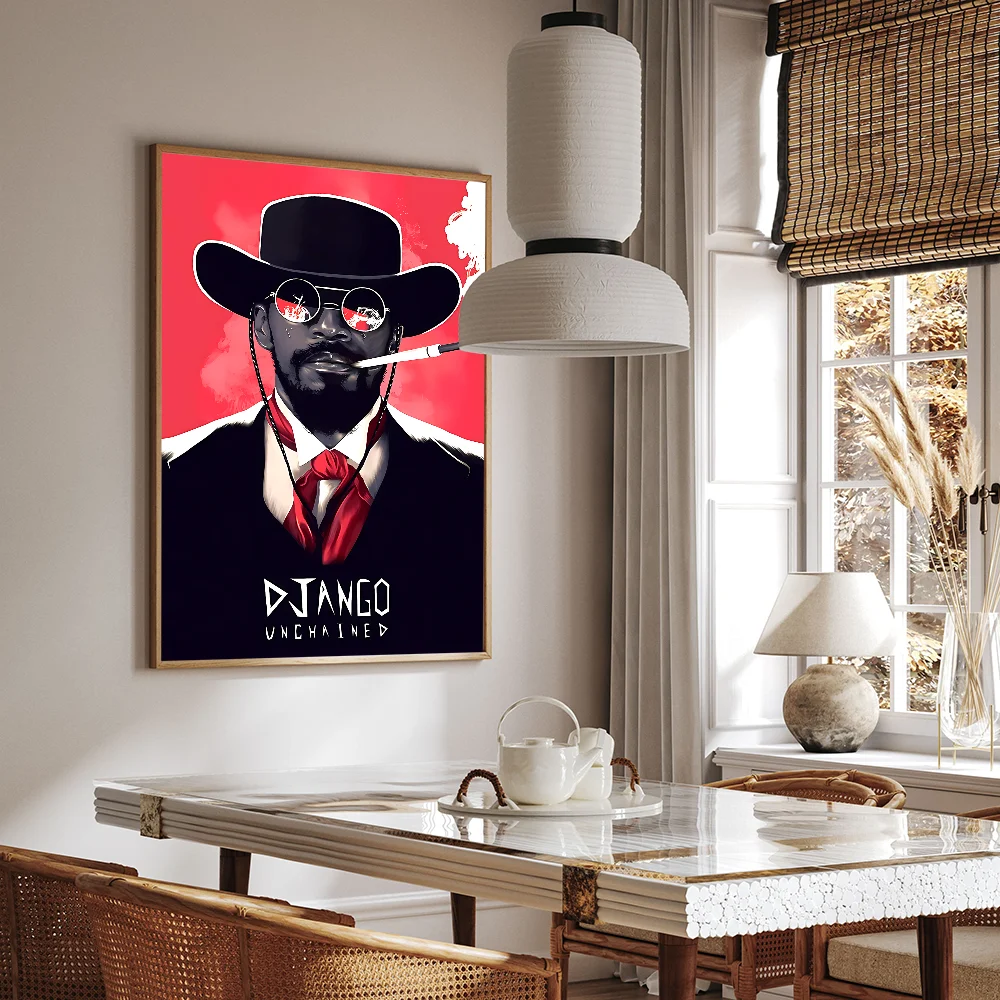 ملصق ورق كرافت كلاسيكي ، فن حائط ذاتي الصنع ، لوحة جمالية ، ملصق فيلم ، دي جانجو غير مسلسل ، غرفة ، بار ، مقهى ، 1 * * #3