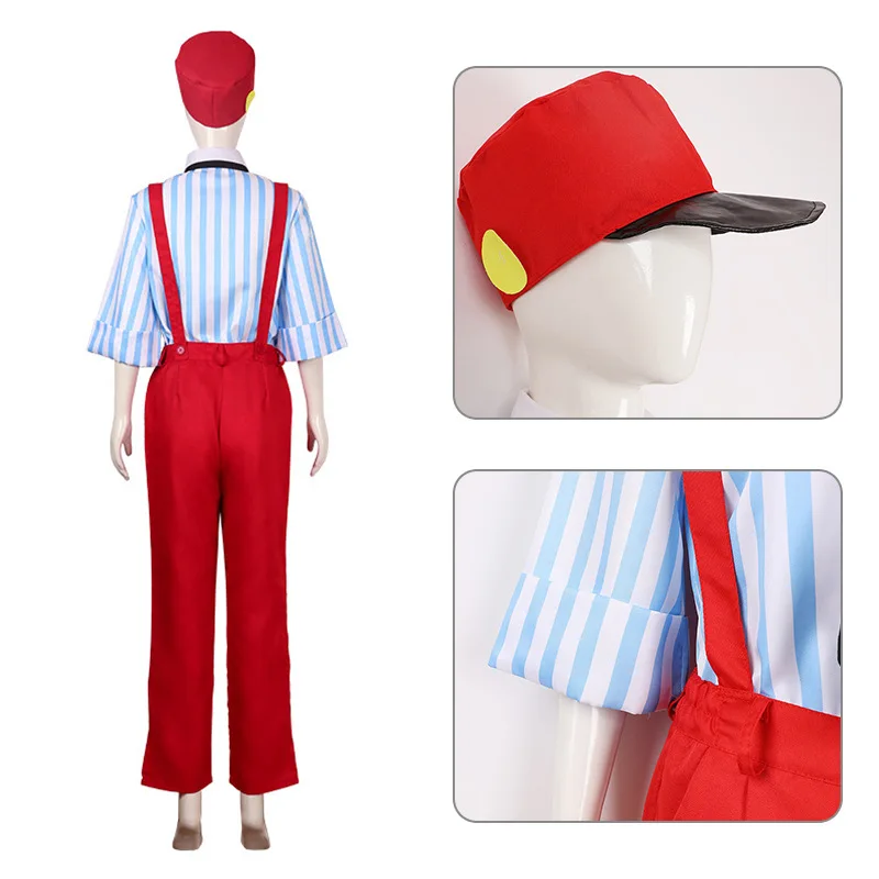 أزياء أنيمي Mikuuu Mesmerizer التأثيرية تيتو الأحمر وسروال القصير أنيمي لعب الأدوار موحدة ملابس حفلات الهالوين للنساء والرجال