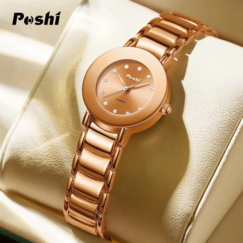 Women Quartz Watch Luxury Rectangle Square Clock Rose Gold Sliver Stainless Steel Orologio Diamond Black Reloj Ladies Wristwatch