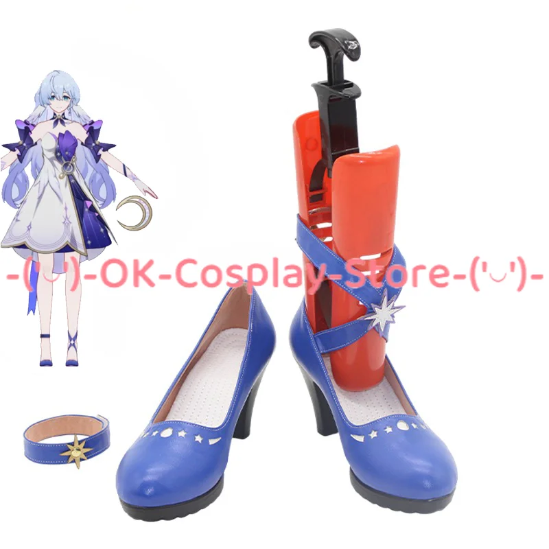 

Game Honkai Star Rail Robin Cosplay Shoes PU Leather Shoes Halloween Boots Cosplay Props Custom Made