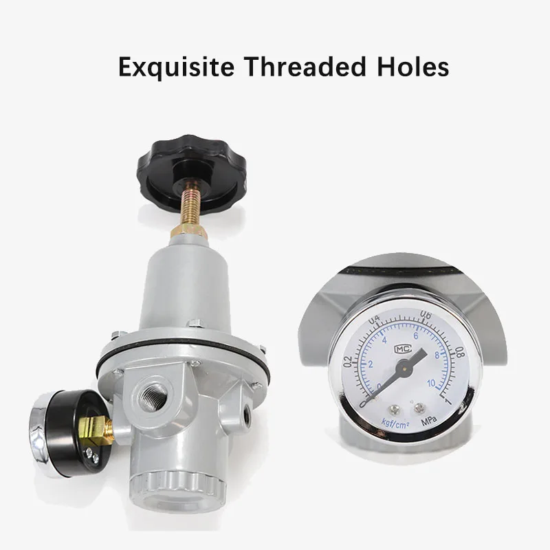 Pneumatic QTYH High Pressure 0~40 bar Air Regulator With Gauge Port 1/4 3/8 1/2 2 inch BSP 1/2