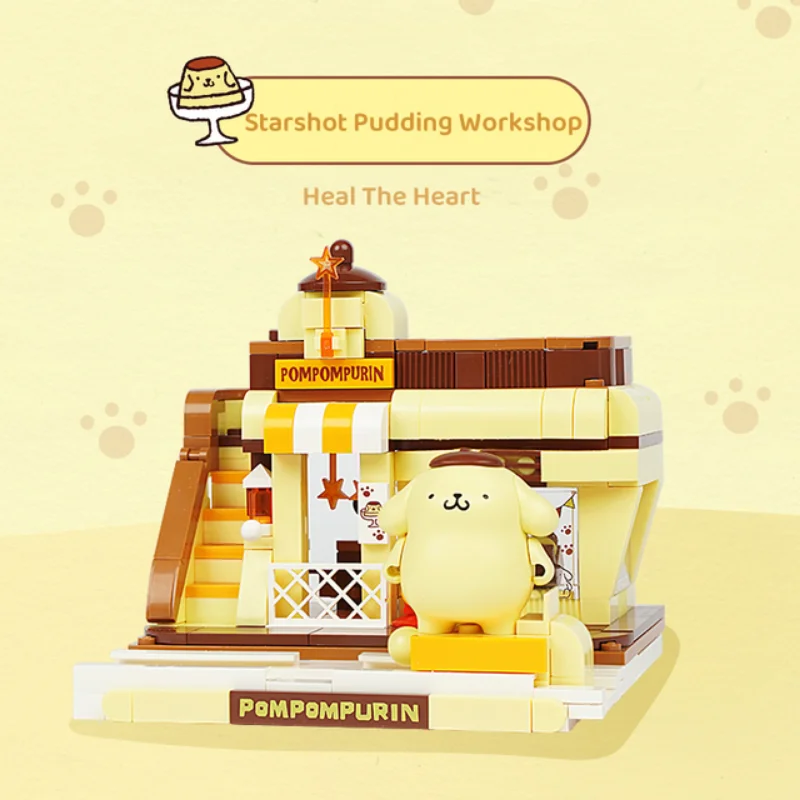 Keeppley Sanrio Building blocks Kulomi My Melody Pompom Purin cartoon model toy graphics block