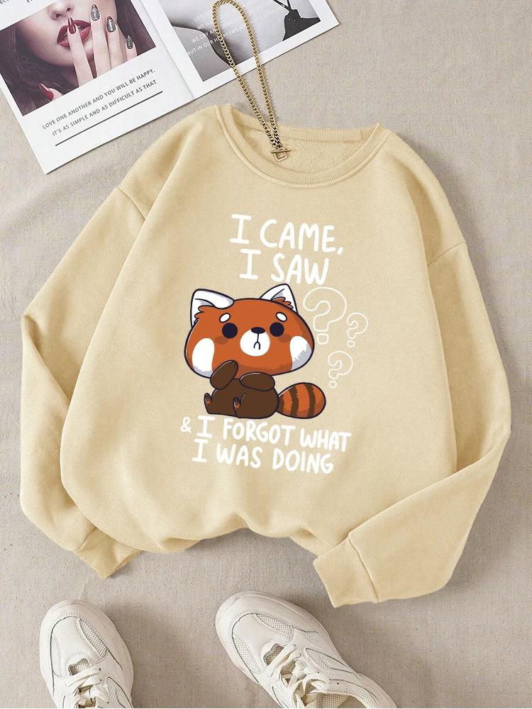 Cute Little Animal Print Womens Sportswear Autumn O-Neck Basic Clothes Simple Comfortable Hoody Soft Fleece Female Sweatshirt