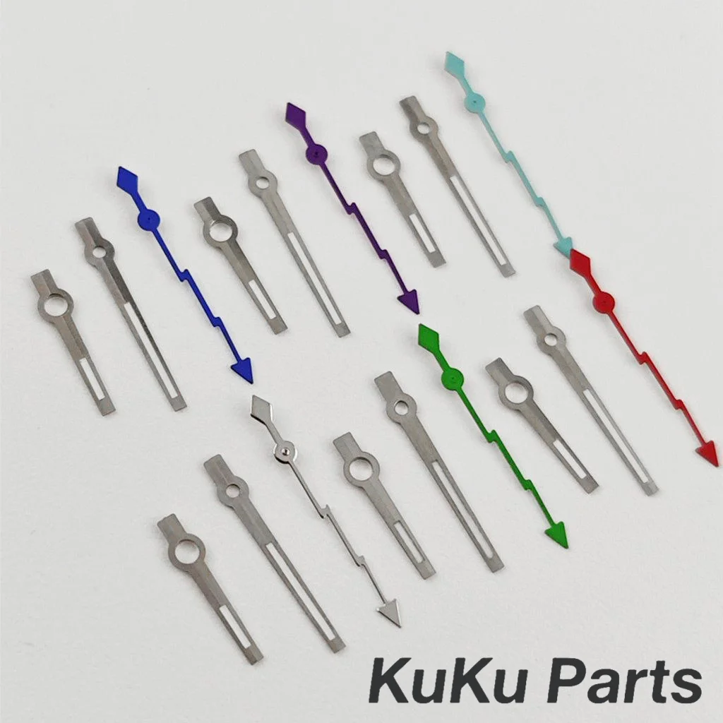 NH35 Lightning Second Green Luminous Hands Red Silver Gold Blue Watches Pointer For NH35 NH36 NH38 NH70 Movement Watches Needles