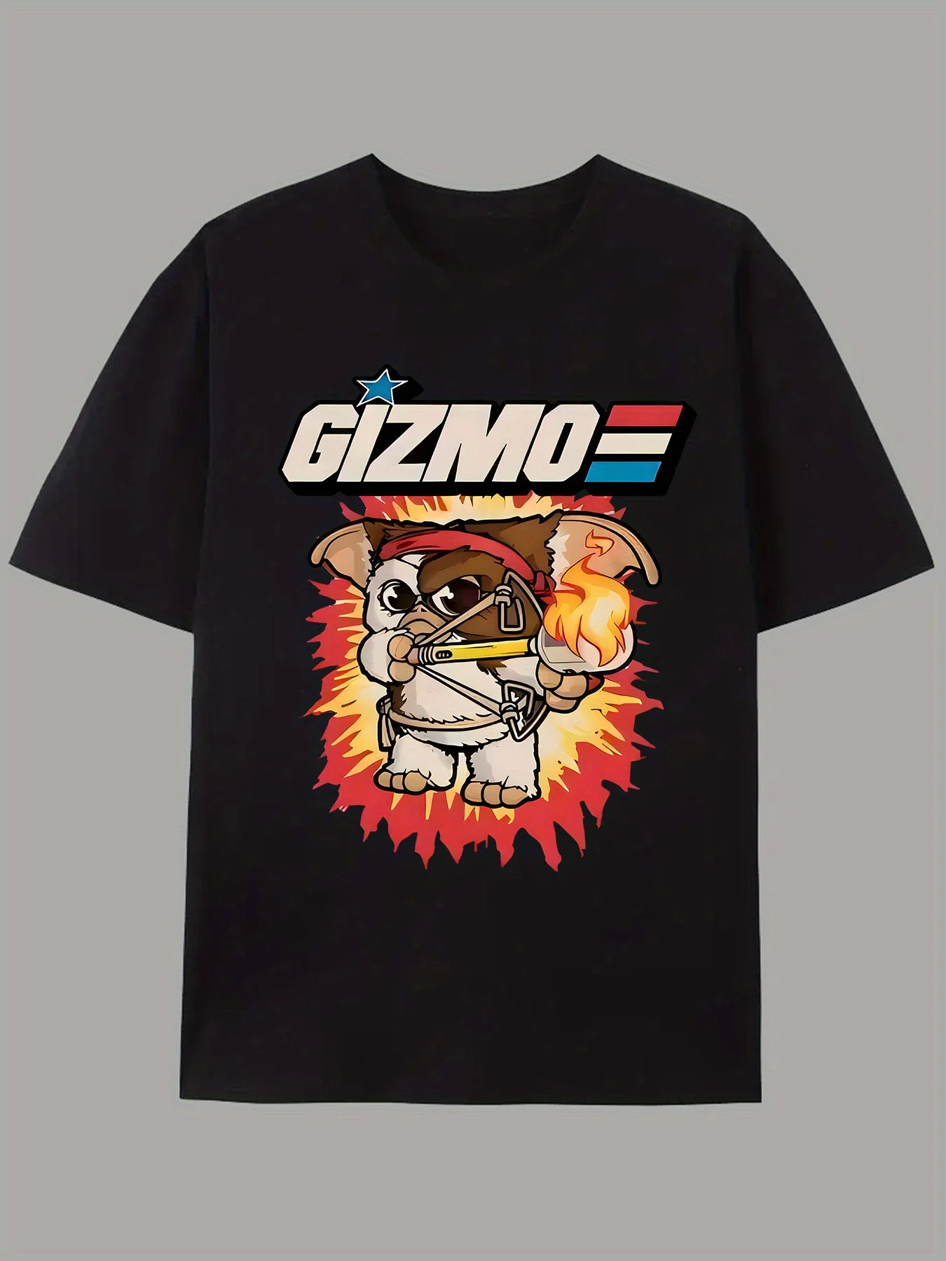 Gizzmo The Little Warrior Graphic T-Shirt 100% Cotton O-Neck Short Sleeve Summer Casual Mens T-shirt Streetwear