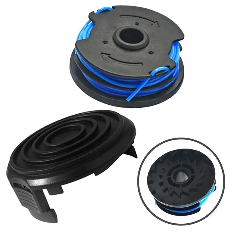 ABZC-Double-Ply Nylon 4 Spool Set 1Set 20115E-B W/4 Covers For Harbor For Freight/Bauer 20115EB Trimmer