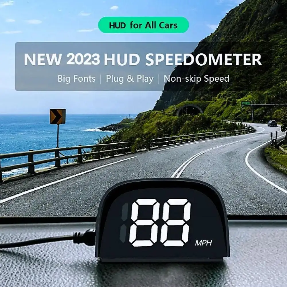 

2023 New Car General HUD Head Up Display GPS BeiDou Real time Display of Cross Border KM/MPH Digital Speed Electronic Accessory