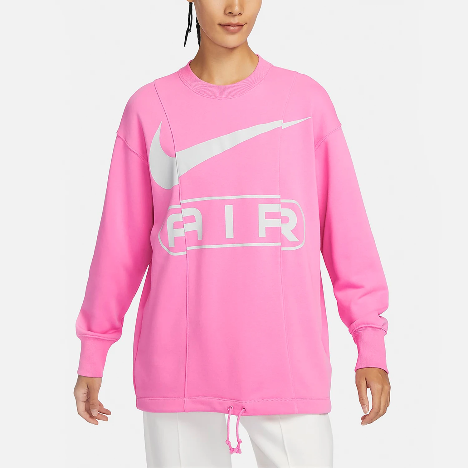 سويت شيرت نسائي برقبة دائرية من Nike مقاس كبير من الرياح الفرنسية تيري FN1898-675