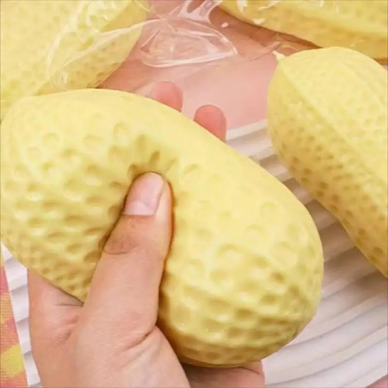 Crunchy Squeeze Peanut Stress Ball, Buttery Soft Squishy Sensory Fidget Toy, Anti-Stress Relief For Kids & Adults