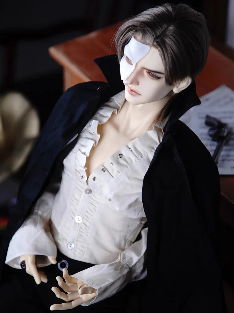D10-P081 Children Handmade Toy 1/3 ID75 Uncle MSD MDD BJD/SD Doll Accessories Half Face Opera Mask 1Pcs