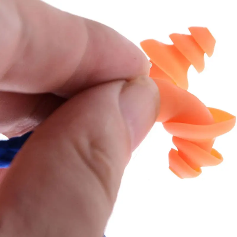 RISE-100 Pairs Individually Wrapped Non Toxic Soft Silicone Corded Ear Plugs Reusable Hearing Protection Rubber Earplugs