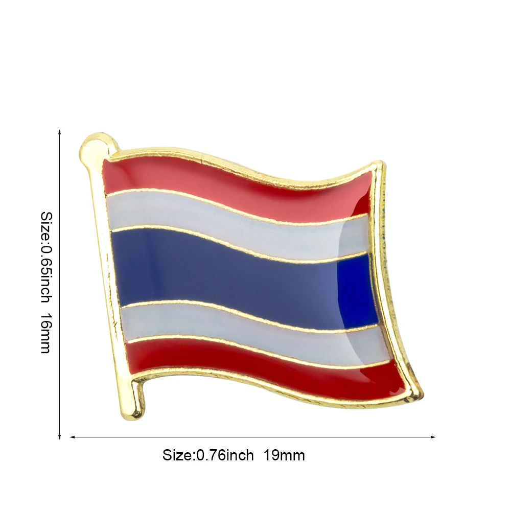 Thailand Flag Badge Brooch Natinal Lapel Pins Flag Lapel Pins Country Flag Badge