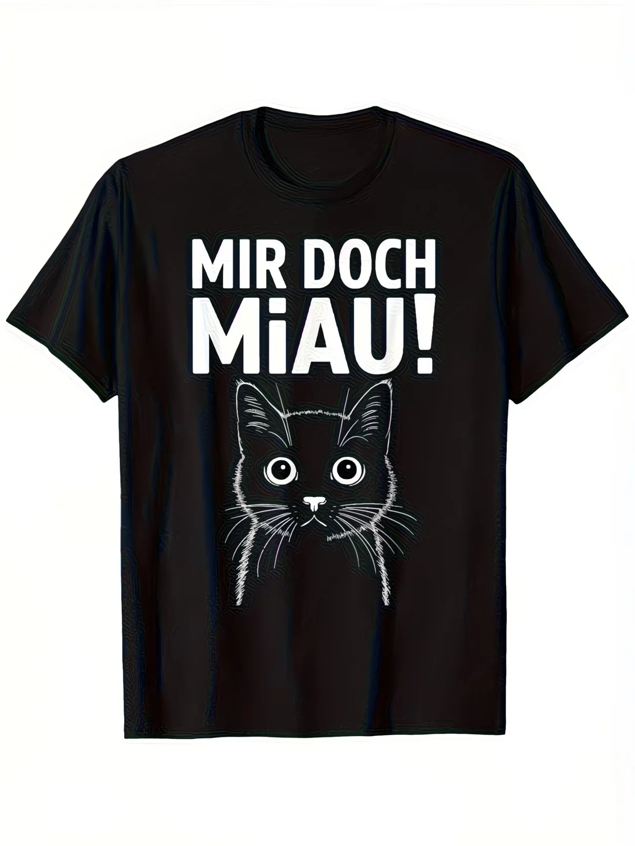 Meme Divertido MIR DOCH MIAU! Camiseta para hombre y mujer, regalos para amantes de los gatos, ropa informal estilo Harajuku Vintage, novedad de verano, Humor
