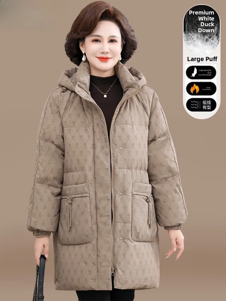 

Warm Mid-Length down Jaet Women's Winter Clothes Cotton Coat 2024 New Sle for Middle-Aged And ly Autumn Winter Outer...