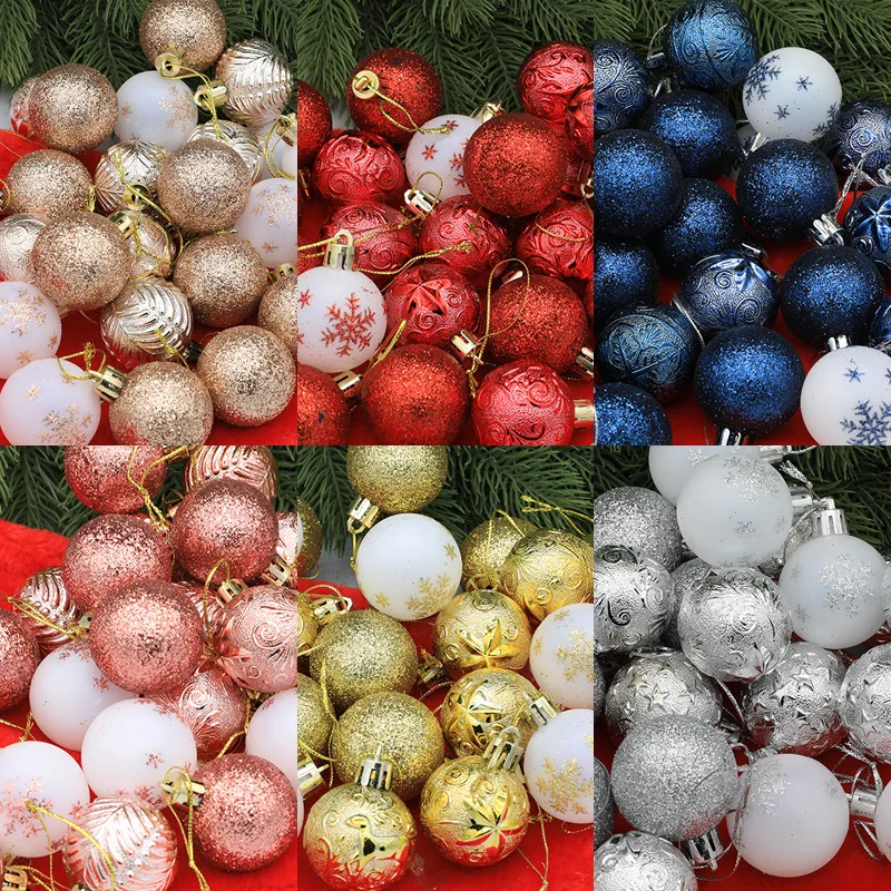 

30Pcs 4cm Beautifully Crafted Christmas Tree Ornaments Balls Xmas Hanging Tree Pendants Home Party Decor New Year Birthday Decor