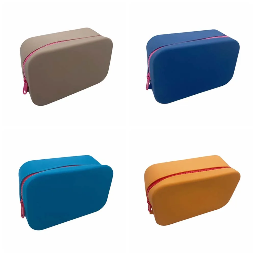 

ID Credit Card Holder Silicone Storage Bag Lipstick Bags Zipper Pouch Silicone Coin Purse Waterproof Large Capacity