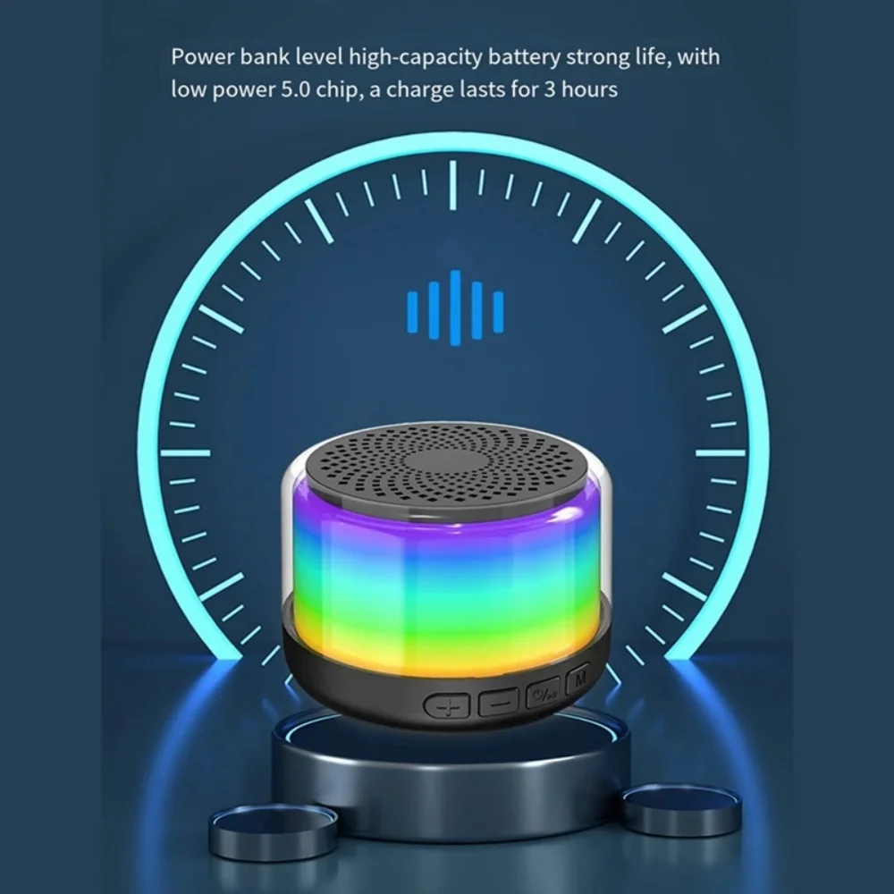 K8 Bluetooth Mini Speaker Wireless Speaker Colorful LED TF Card USB Subwoofer Portable MP3 Music Sound Column For PC Phone