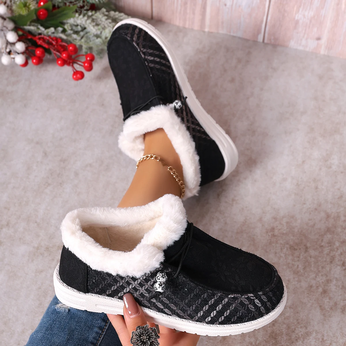 2024 New Arrival Comfortable Fashion Boots Women Thickened Plush Shoes for Women Brand Casual Outdoor Flat Warm Boots Women