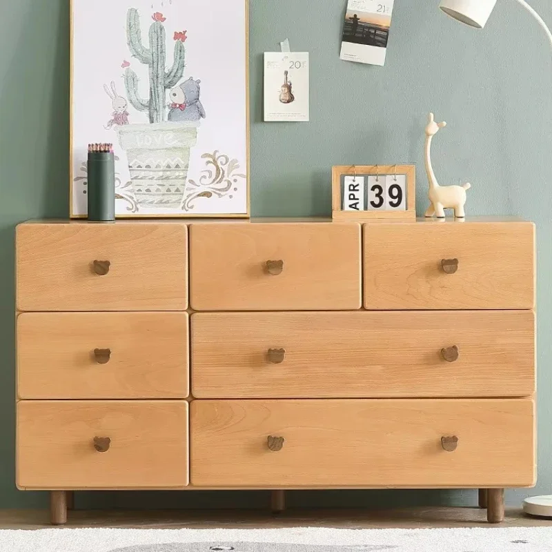 

Bedroom furniture modern storage cabinet 7 drawers solid wood chest of drawers
