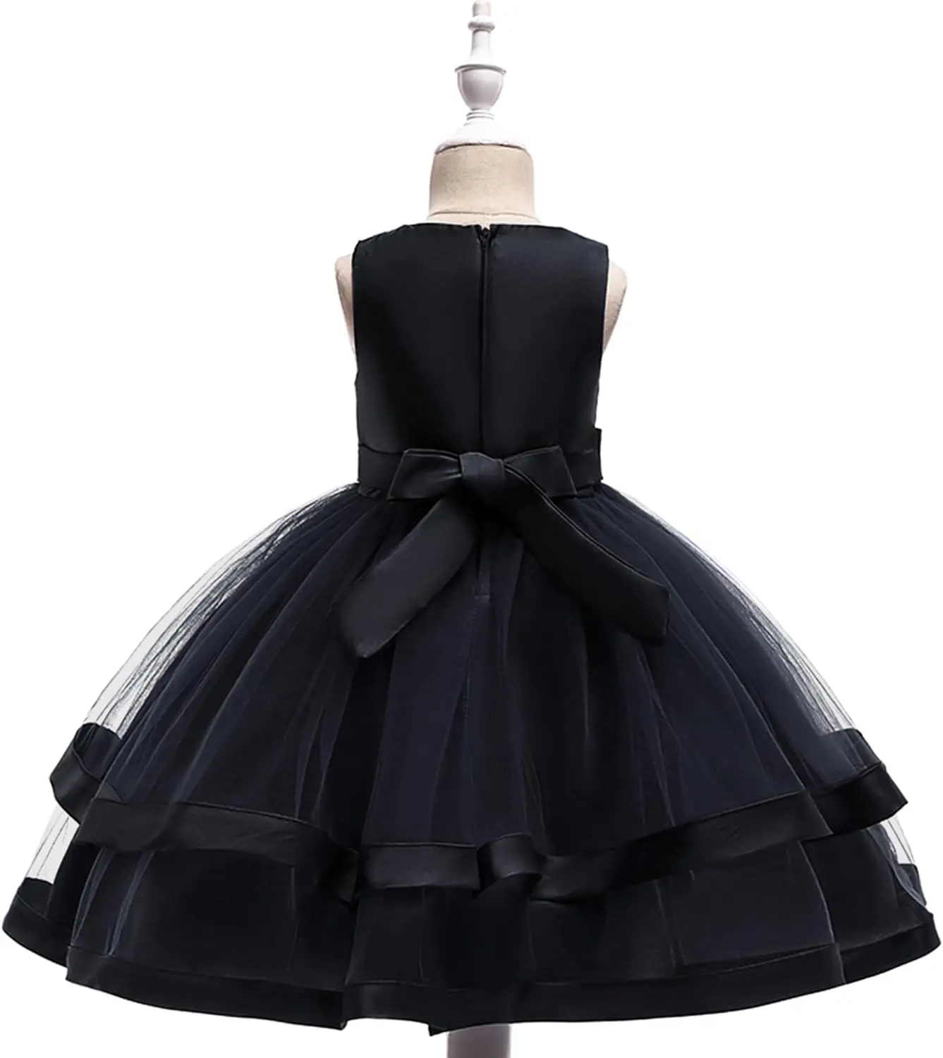 6M-14T الأطفال مسابقة الجمال زهرة فتاة فستان الأطفال الزفاف فستان وصيفة الشرف الفتيات حفلة عيد ميلاد الرقص بالتواصل فستان