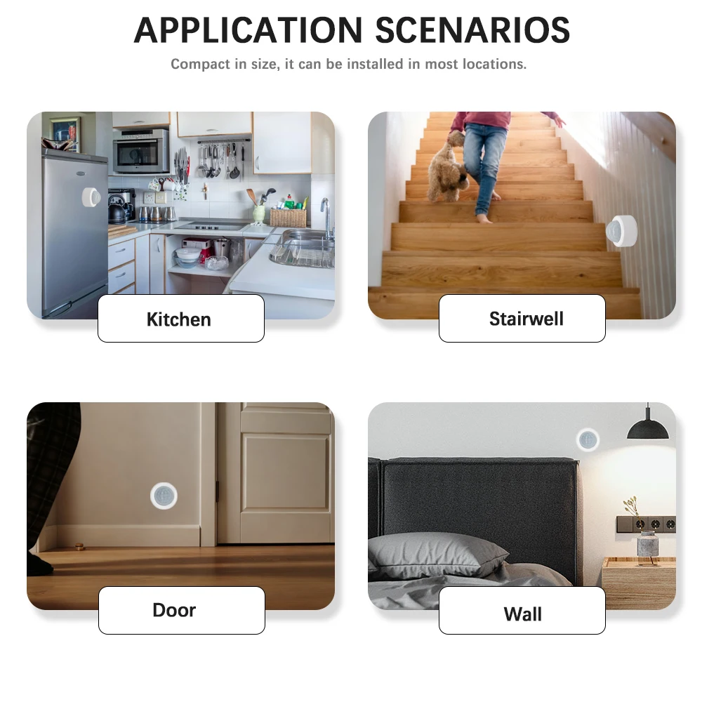 ZigBee Tuya Mini-PIR Motion Sensor Smart Human Body Infrared Detector Security Burglar Alarm Works With Smart Home